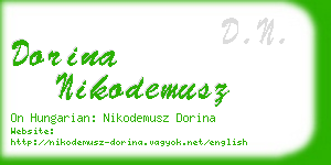 dorina nikodemusz business card